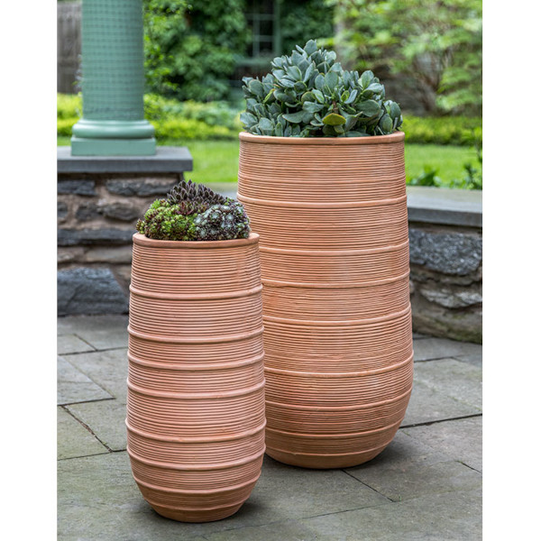 6480-2402 Madera Tall Planter-Terra Cotta-Set of 2