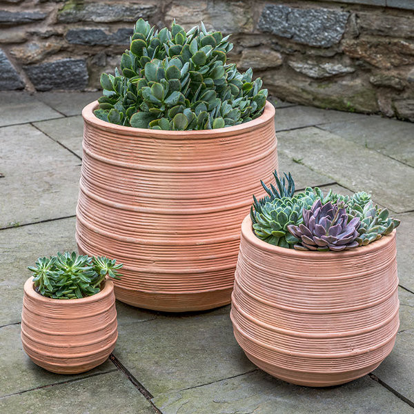 6481-2403 Madera Planter-Terra Cotta-Set of 3