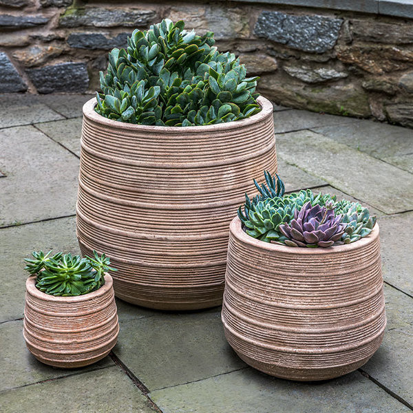 6481-6603 Madera Planter-Antico Terra Cotta-Set of 3