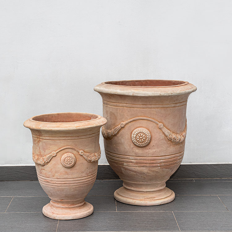 6486-2402 Anduze Urn-Terra Cotta-Set of 2