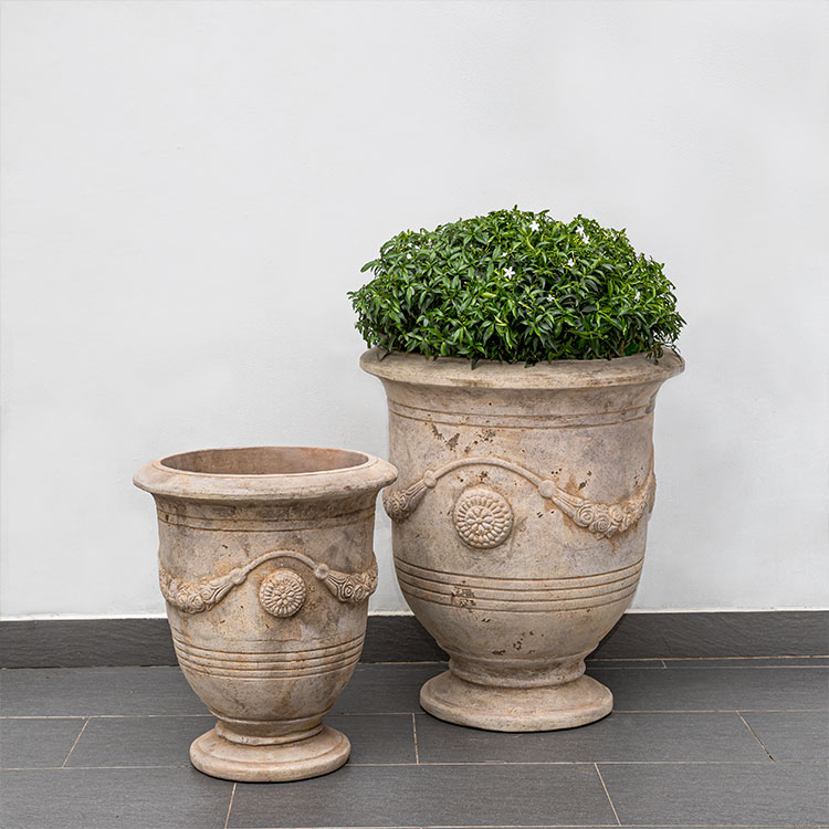 6486-6602 Anduze Urn-Antico Terra Cotta-Set of 2