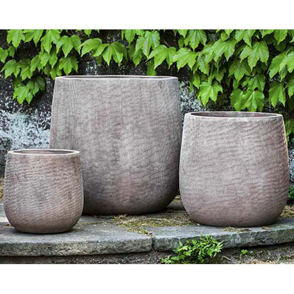 8625-6603 Handspun Linen Planter-Antico Terra Cotta-Set of 3