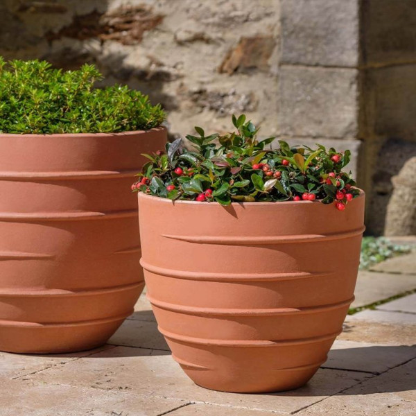 8944-8602 Logis Planter Short-Terra Rosa-Set of 2