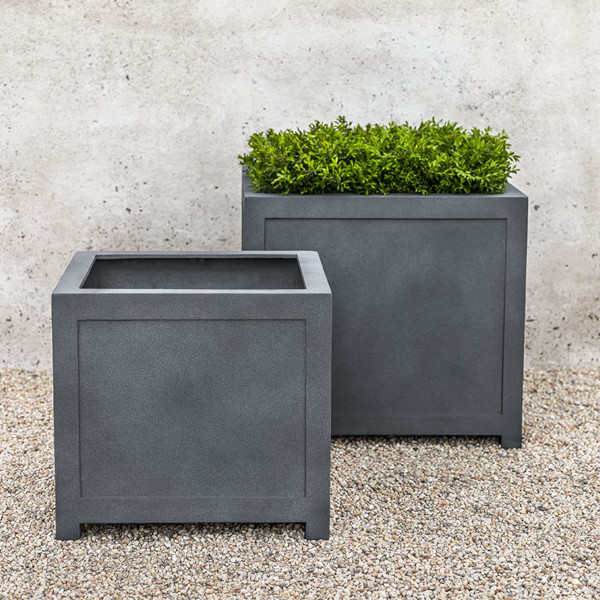 94-017-10502 Oxford Square Planter-English Lead-Set of 2