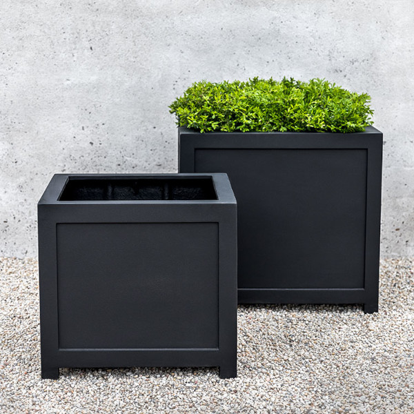 94-017-13902 Oxford Square Planter-Onyx Black-Set of 2