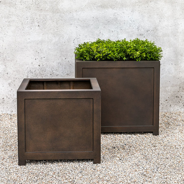 94-017-1802 Oxford Square Planter-Rust-Set of 2