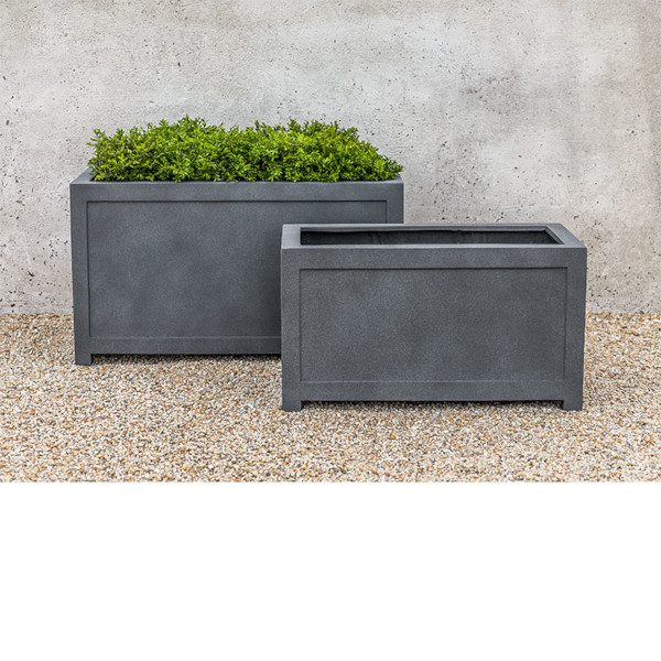 94-018-10502 Oxford Rectangle Planter-English Lead-Set of 2