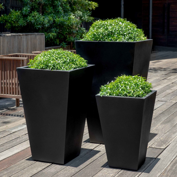 94-020-13903 Devon Planter-Onyx Black-Set of 3