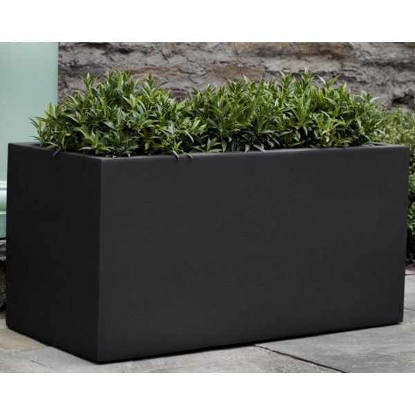 94-807-13901 Sandal Planter 36 x 18-Onyx Black