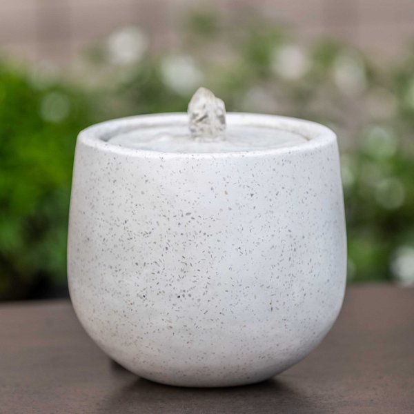 96-212-0501 Geo Fountain-Terrazzo White