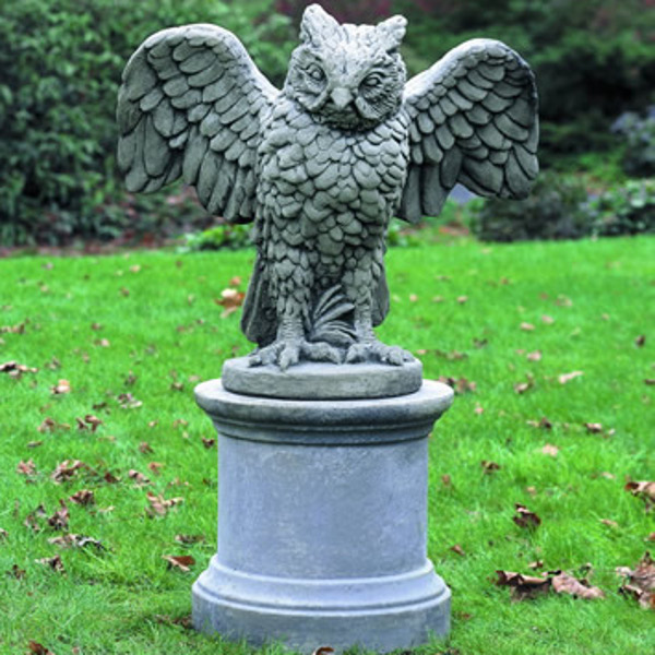 A-267 Soaring Owl on PD-108 Plain Round Pedestal