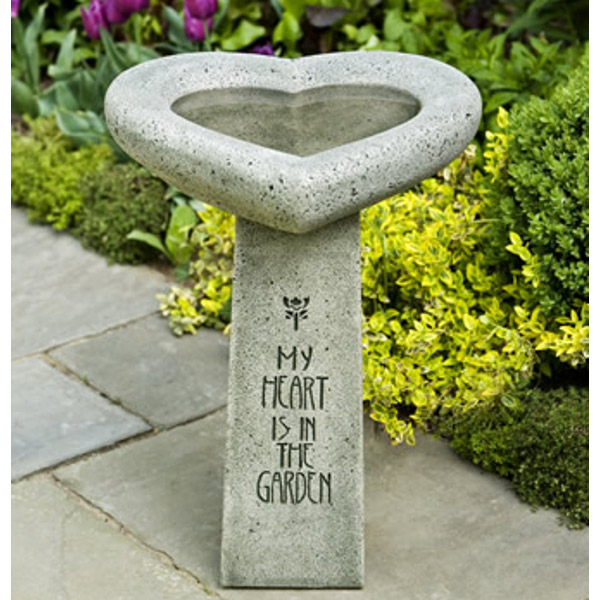 B-115 My Heart is in the Garden Birdbath