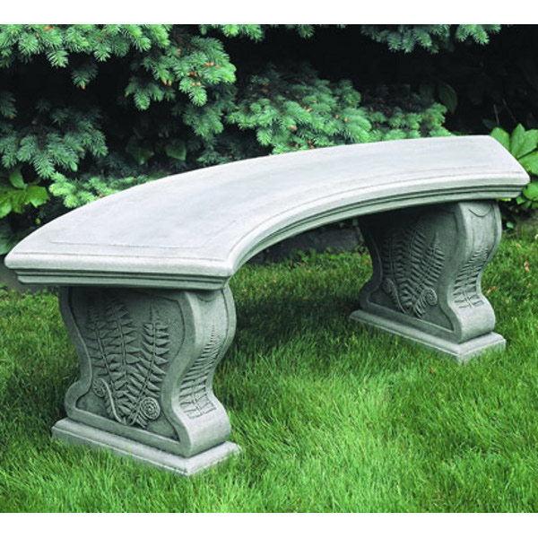 BE-21 Curved Woodland Ferns Bench