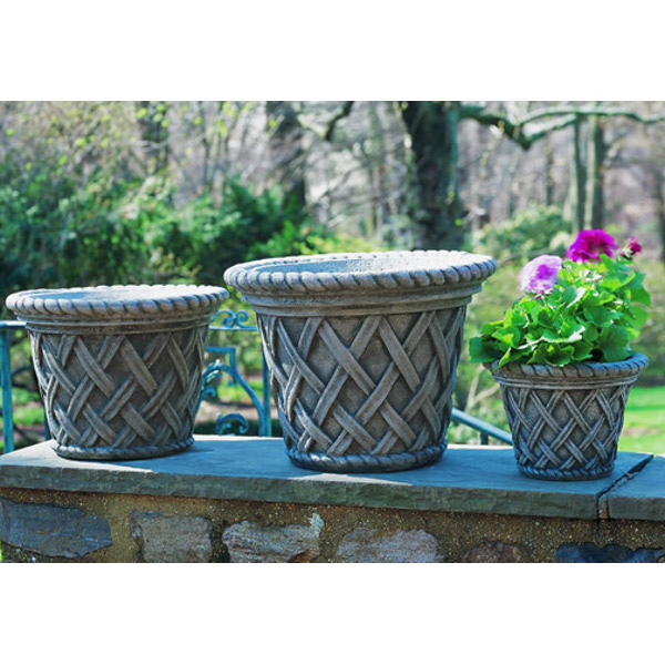 P-132 P-133 P-134 English Weave Planters