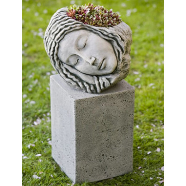 P-437 Sleeping Maiden Planter on PD-167 Medium Art Pedestal