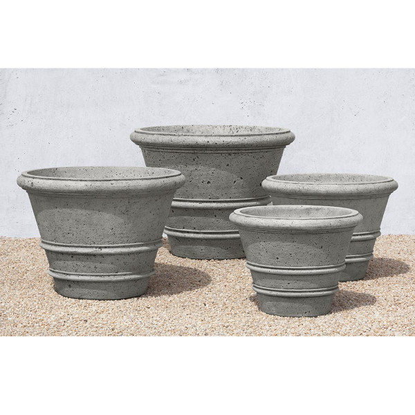 P-543 P-544 P-545 P-546 Rustic Rolled Rim Planters