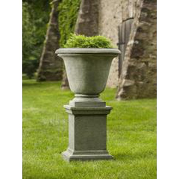 P-554 Rustic Hampton Urn on PD-193 Greenwich Pedestal