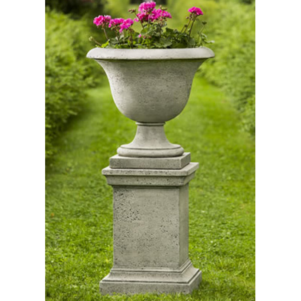 P-608 Fairfield Urn on PD-193 Greenwich Rustic Pedestal