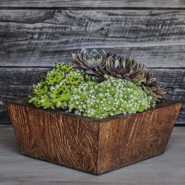 P-765 Barn Board Small Tapered Planter