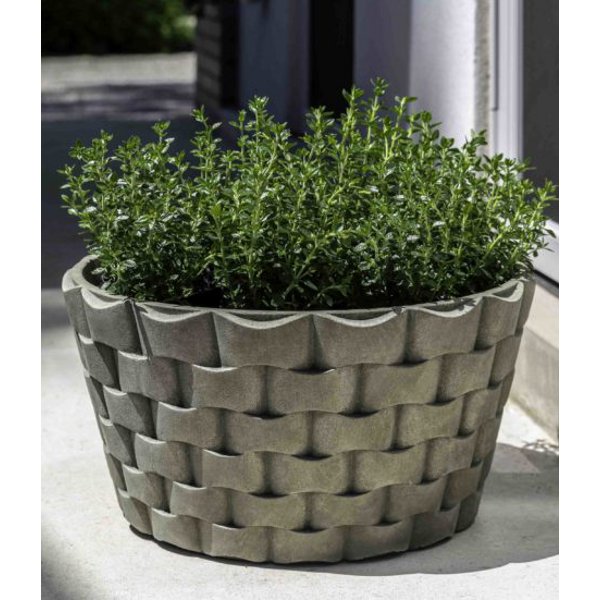 P-799 M Weave Low Round Planter