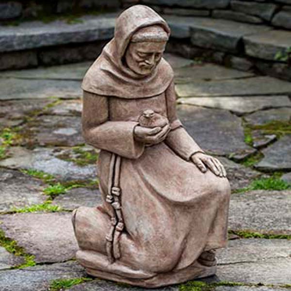 R-116 Kneeling St Francis with Bird