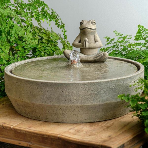 FT-369 Beveled Yoga Frog Fountain